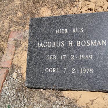 BOSMAN Jacobus H. 1889-1975