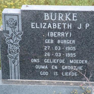 BURKE Elizabeth J.P. née BURGER 1905-1995