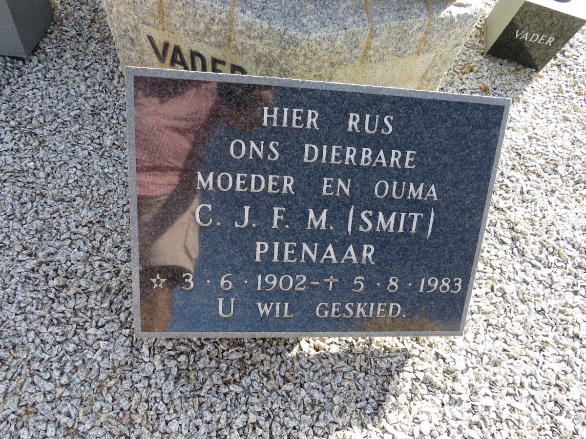 PIENAAR C.J.F.M., SMIT 1902-1983