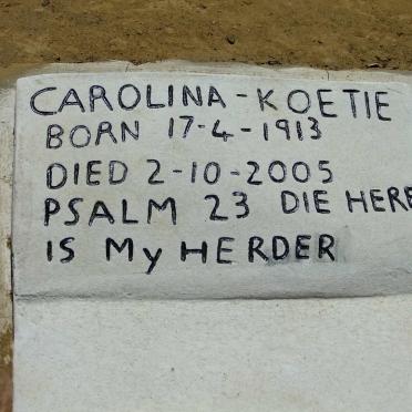 KOETIE Carolina 1913-2005