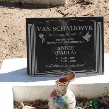 SCHALKWYK Annie, van 1941-2010