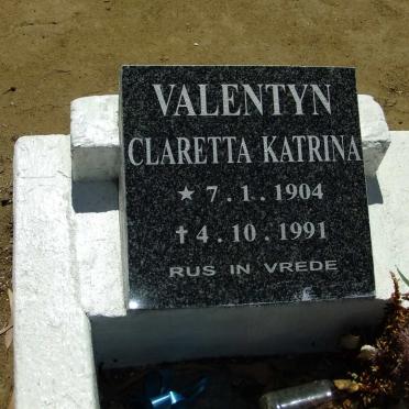 VALENTYN Claretta Katrina 1904-1991