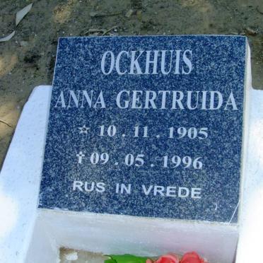 OCKHUIS Anna Gertruida 1905-1996