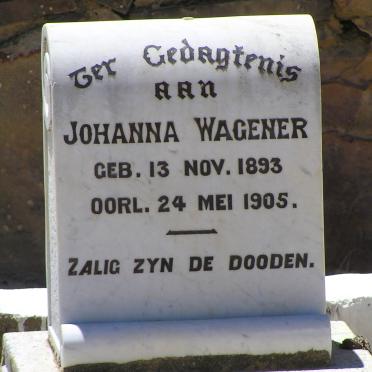 WAGENER Johanna 1893-1905