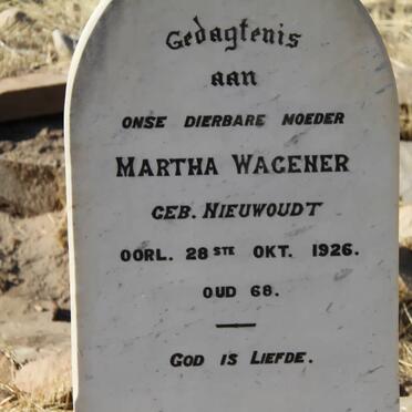 WAGENER Martha nee NIEUWOUDT -1926