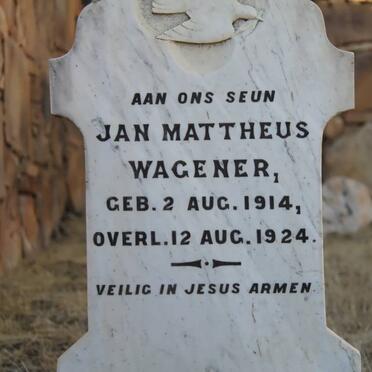 WAGENER Jan Mattheus 1914-1924