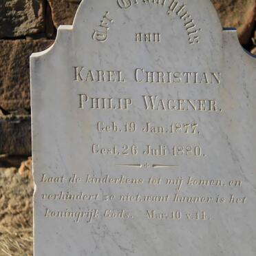 WAGENER Karel Christian Philip 1877-1880