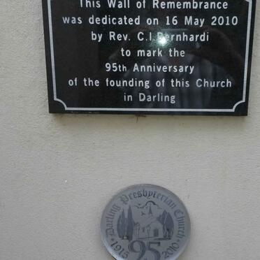 8. The Wall of Remembrance Dedication