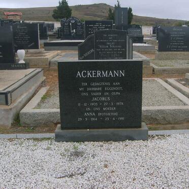 ACKERMANN Jacobus 1905-1978 &amp; Anna POTGIETER 1914-1981