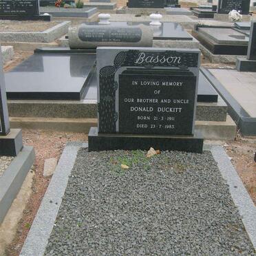 BASSON Donald Duckitt 1911-1985