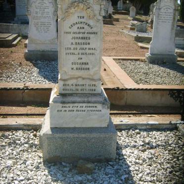 BASSON Johannes A. 1845-1901 &amp; Susanna W. 1855-1922