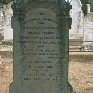 BASSON Willem 1838-1921 &amp; M.C. LOUW 1860-1954