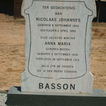 BASSON Nicolaas Johannes 1826-1892 &amp; Anna Maria BESTER 1830-1914