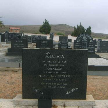 BASSON Coenraad 1892-1966 &amp; Wiesie PIENAAR 1903-1966