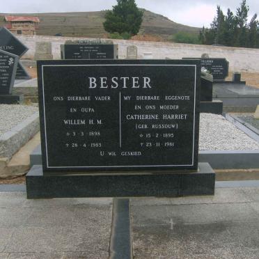 BESTER Willem H.M. 1898-1983 &amp; Catherine Harriet RUSSOUW 1895-1981