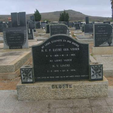 CLOETE M.V. 1879-1974 &amp; M.E.P. VISSER 1879-1957