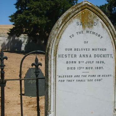 DUCKITT  Hester Anna 1826-1897