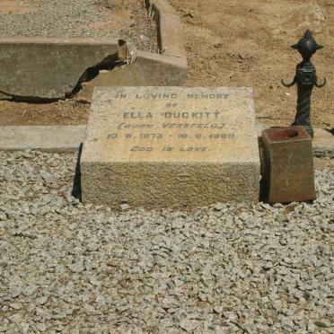 DUCKITT Ella nee VERSFELD 1873-1880