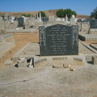 DUCKITT Jacob Van Renen 1878-1958 &amp; Elizabeth Aletta VAN DER SPUY 1885-1948