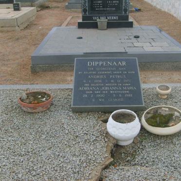 DIPPENAAR Andries Petrus 1896-1977 &amp; Adriana Johanna Maria VAN DER WESTHUIZEN 1900-1982