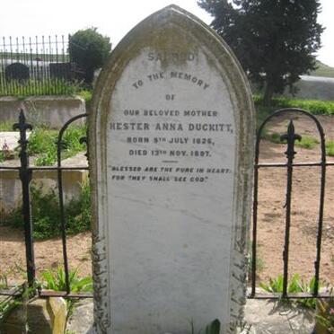 DUCKITT Hester Anna 1826-1897
