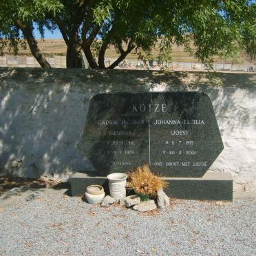 KOTZE Hendrik Jacobus 1916-1979 &amp; Johanna Cecilia 1915-2001