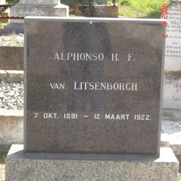 LITSENBORGH Alphonso H.F., van 1891-1922