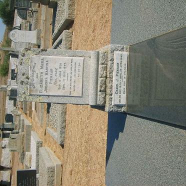 PIENAAR Daniel J. 1870-1942 &amp; Elizabeth Maria Johanna Martina RABIE 1870-1935
