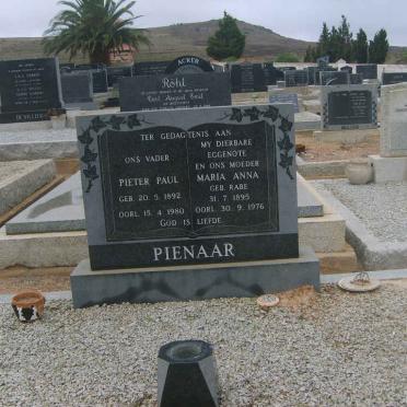 PIENAAR Pieter Paul 1892-1980 &amp; Maria Anna RABE 1895-1976