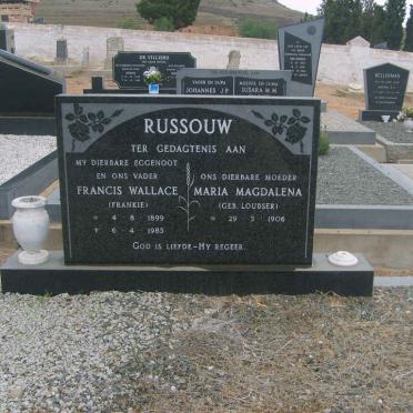 RUSSOUW Francis Wallace 1899-1985 &amp; Maria Magdalena LOUBSER 1906-