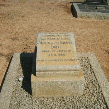 REENEN Maria J., van -1852