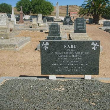 RABÉ Andries J. 1885-1974 &amp; Maria Wilhelmina PIENAAR 1897-1978