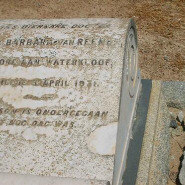 REENEN Rica Barbara, van -1931