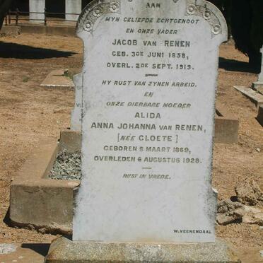 RENEN Jacob, van 1858-1919 &amp; Anna Johanna COETE 1869-1928