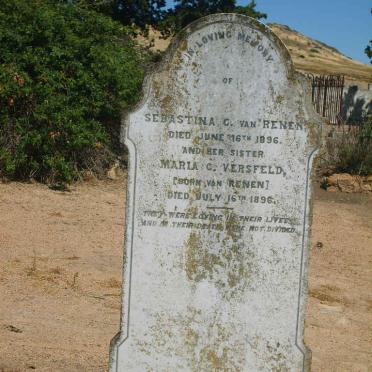 RENEN Sebastina C., van -1896 ::  VERSFELD Maria C. nee VAN RENEN -1896