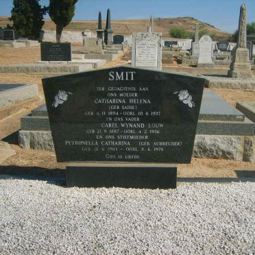 SMIT Carel Wynand Louw 1887-1956 &amp; Catharina Helena SADIE 1894-1937 &amp; Petronella Catharina SCHREUDER 1903-1978