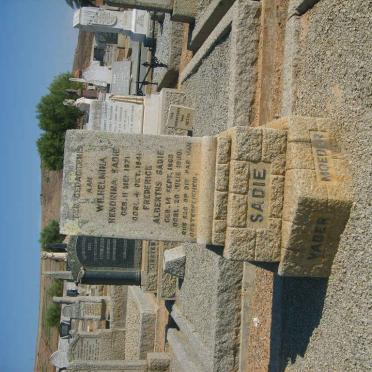 SADIE Frederick Albertus 1866-1950 &amp; Wilhelmina Hendrina 1871-1941