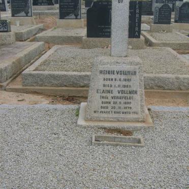 VOLLMER Heinie 1885-1953 &amp; Elaine VERSFELD 1890-1979