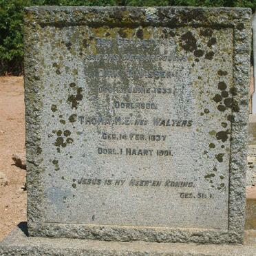 VISSER Dirk J. 1833-1900 &amp; Thoma M.E. WALTERS 1837-1901
