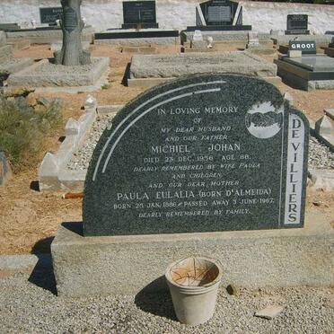 VILLIERS Michiel Johan, de -1956 &amp; Paula Eulalia D'ALMEIDA 1886-1967