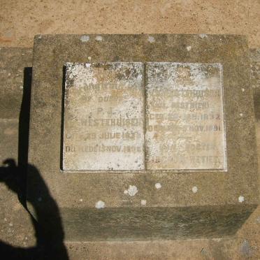 WESTHUIZEN P.J., v.d. 183?-18?? &amp; ? BESTBIER 1832-1891