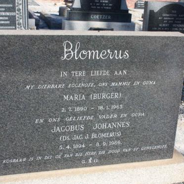 BLOMERUS Jacobus Johannes 1894-1966 &amp; Maria BURGER 1890-1965