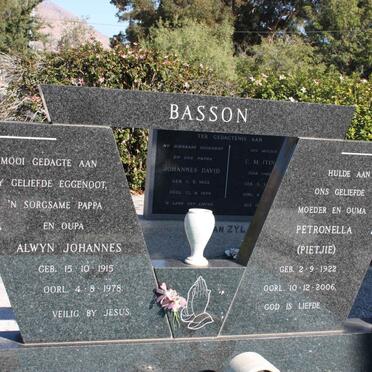BASSON Alwyn Johannes 1915-1978 &amp; Petronella 1922-2006