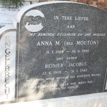 ENGELBRECHT Reinier Jacobus 1905-1982 &amp; Anna M. MOUTON 1914-1961