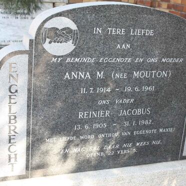 ENGELBRECHT Reinier Jacobus 1905-1982 &amp; Anna M. MOUTON 1914-1961