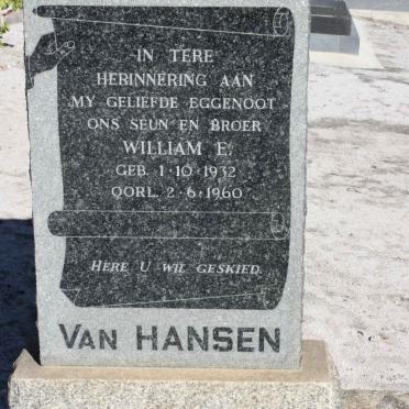 HANSEN William E., van 1932-1060