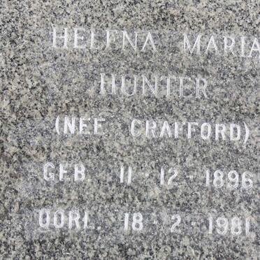 HUNTER Helena Maria nee CRAFFORD 1896-1981