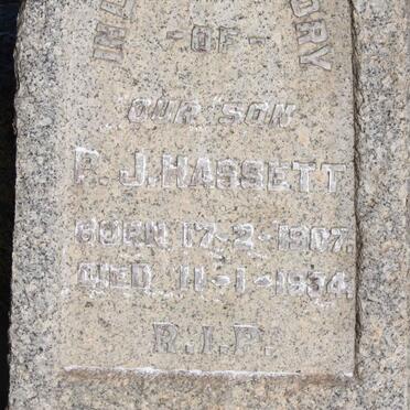 HASSETT P.J. 1907-1934