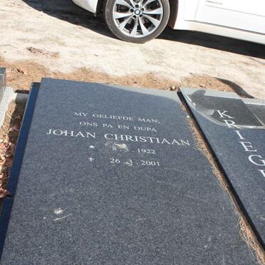 KRIEGLER Johan Christiaan 1922-2001