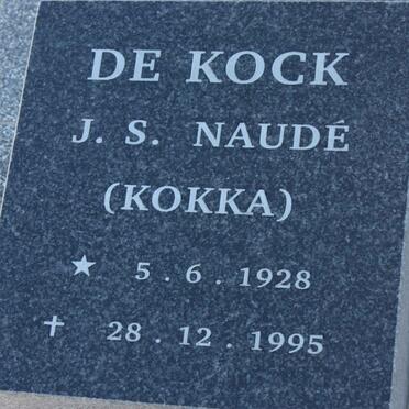 KOCK J.S. Naude, de 1928-1995